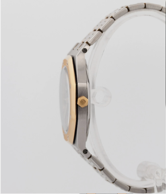 Audemars Piguet Royal Oak Gray 35mm Two-Tone 18K Gold Steel Watch 4100BA BOX