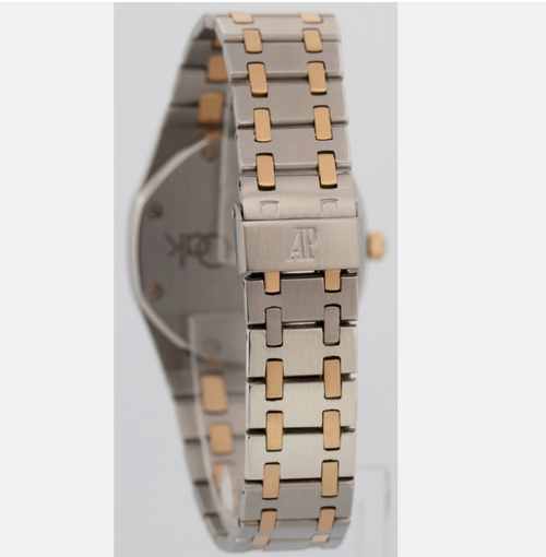 Audemars Piguet Royal Oak Gray 35mm Two-Tone 18K Gold Steel Watch 4100BA BOX