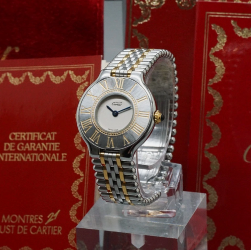 CARTIER Must De 21 Two Tone 28mm Quartz Women Watch