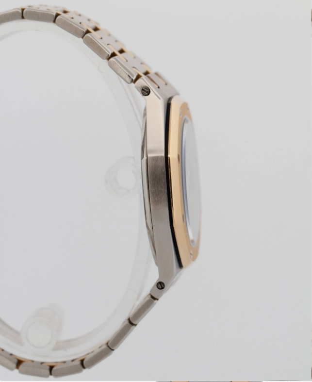 Audemars Piguet Royal Oak Gray 35mm Two-Tone 18K Gold Steel Watch 4100BA BOX