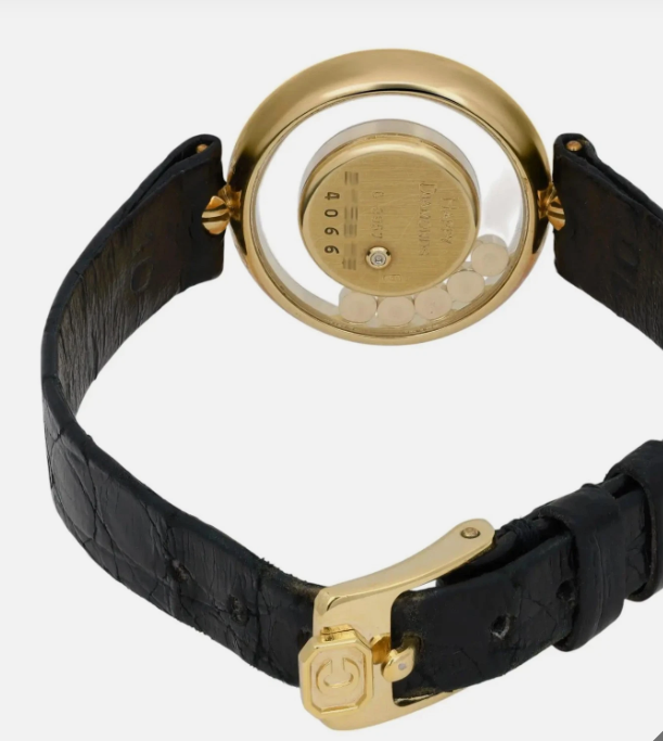 Chopard Happy Diamonds 18K Yellow Gold Champage Dial Quartz Watch 4066