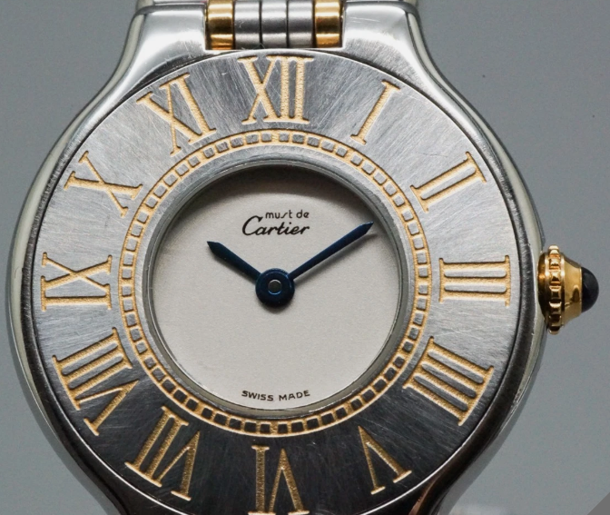 CARTIER Must De 21 Two Tone 28mm Quartz Women Watch